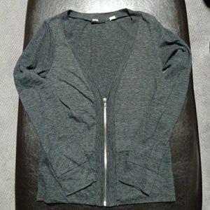 BDG Dark Grey zipup cardigan